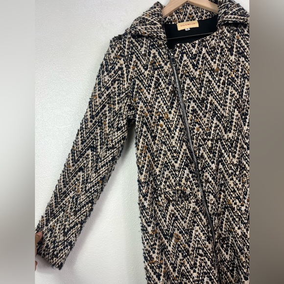 Otis & Maclain Woven Wool Blend Native Zig Zag Jacket Coat size 2 - Picture 6 of 11